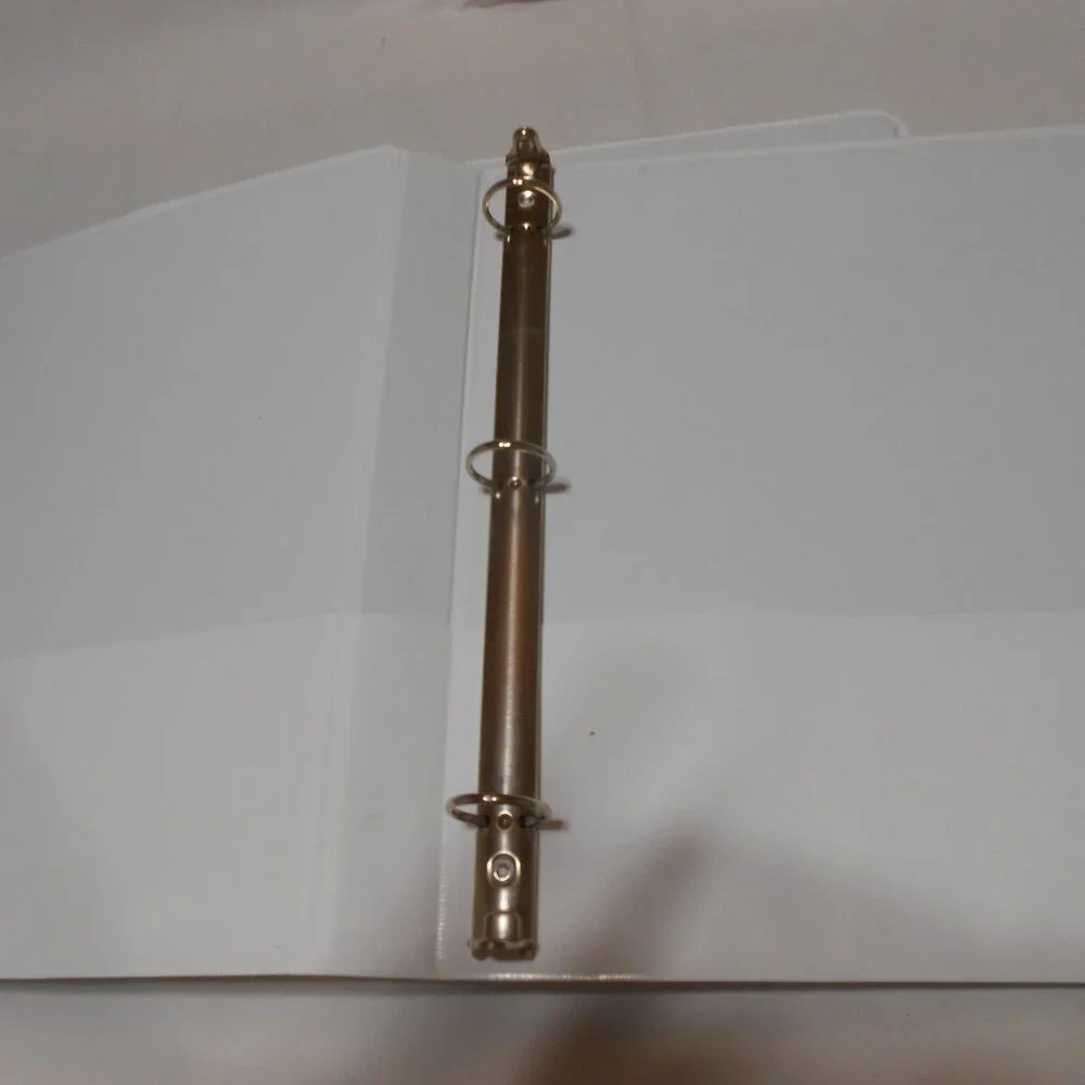 Lot 2 New solid White School home Notebook 3 ring view binders w/ pockets 📘